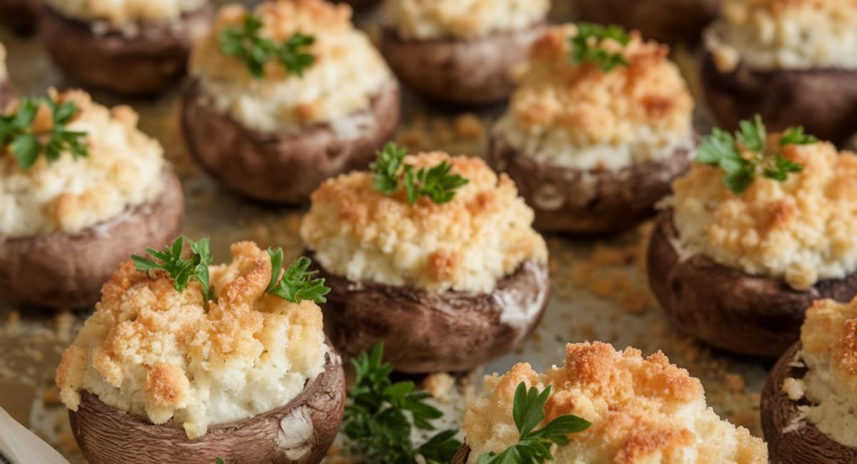 Would You Eat This Crab Stuffed Mushrooms