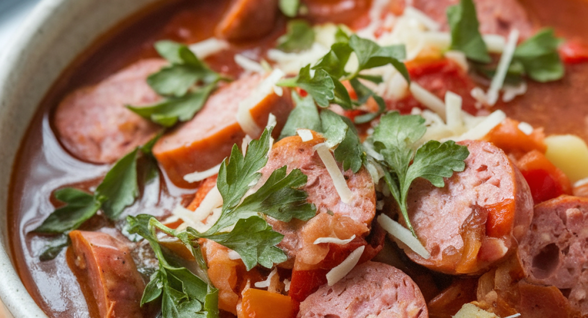  Kielbasa Potato Soup with Bacon and Parmesan 