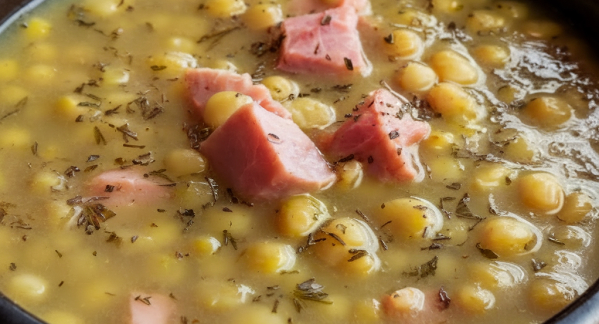 Hearty Split Pea Soup Ham