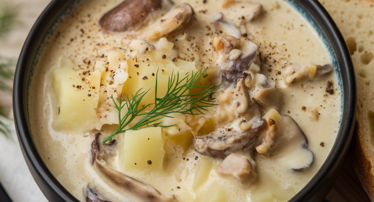 Russian Potato and Mushroom Soup Recipe