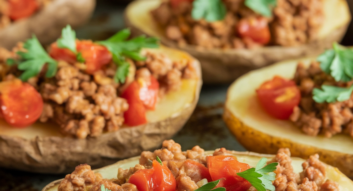 Shepherd’s Pie Loaded Potato Skins