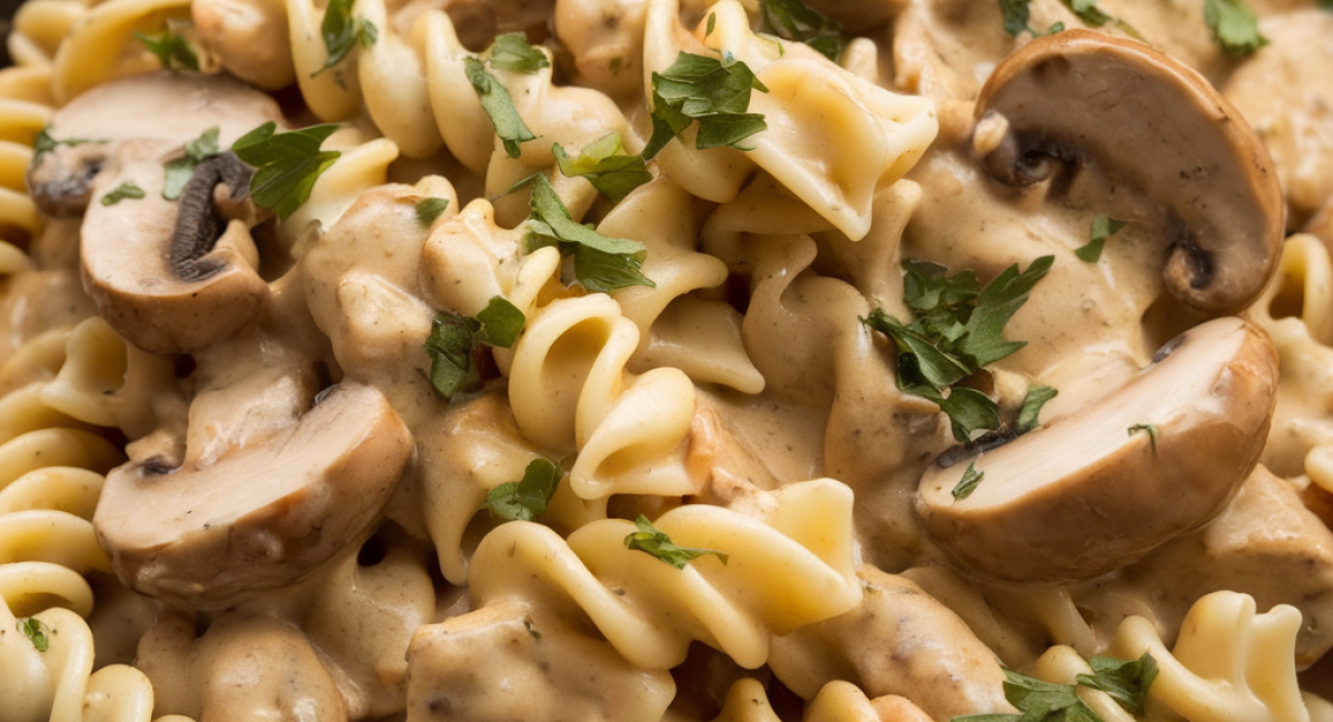 Hearty Chicken and Mushroom Alfredo