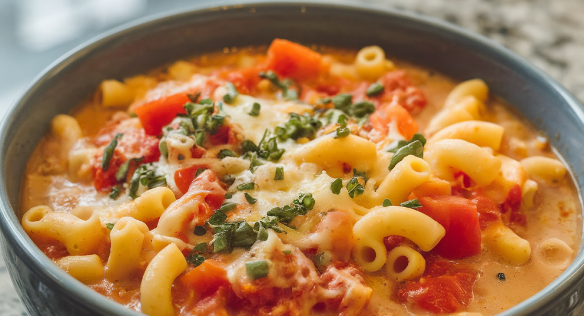 One-Pot Macaroni Cheeseburger Soup No Velveeta!