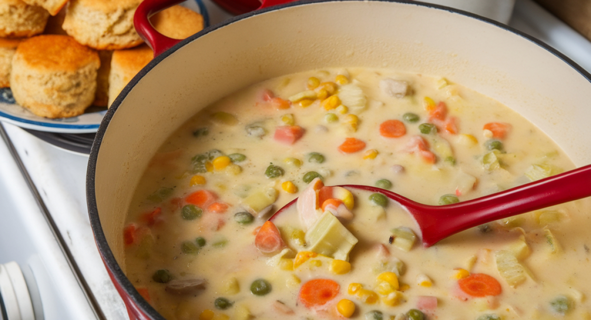 Skinny Chicken Pot Pie Soup