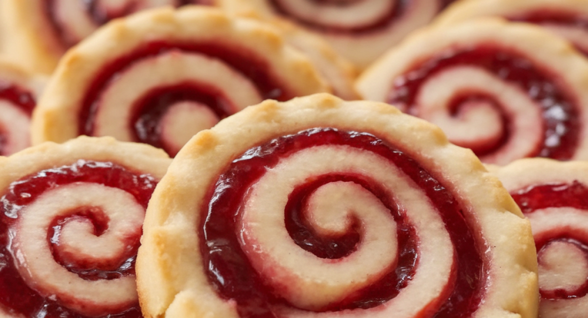 Raspberry Swirl Shortbread Cookies