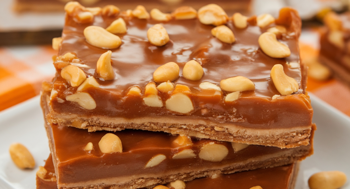 Caramel Pretzel Crack Bars! 