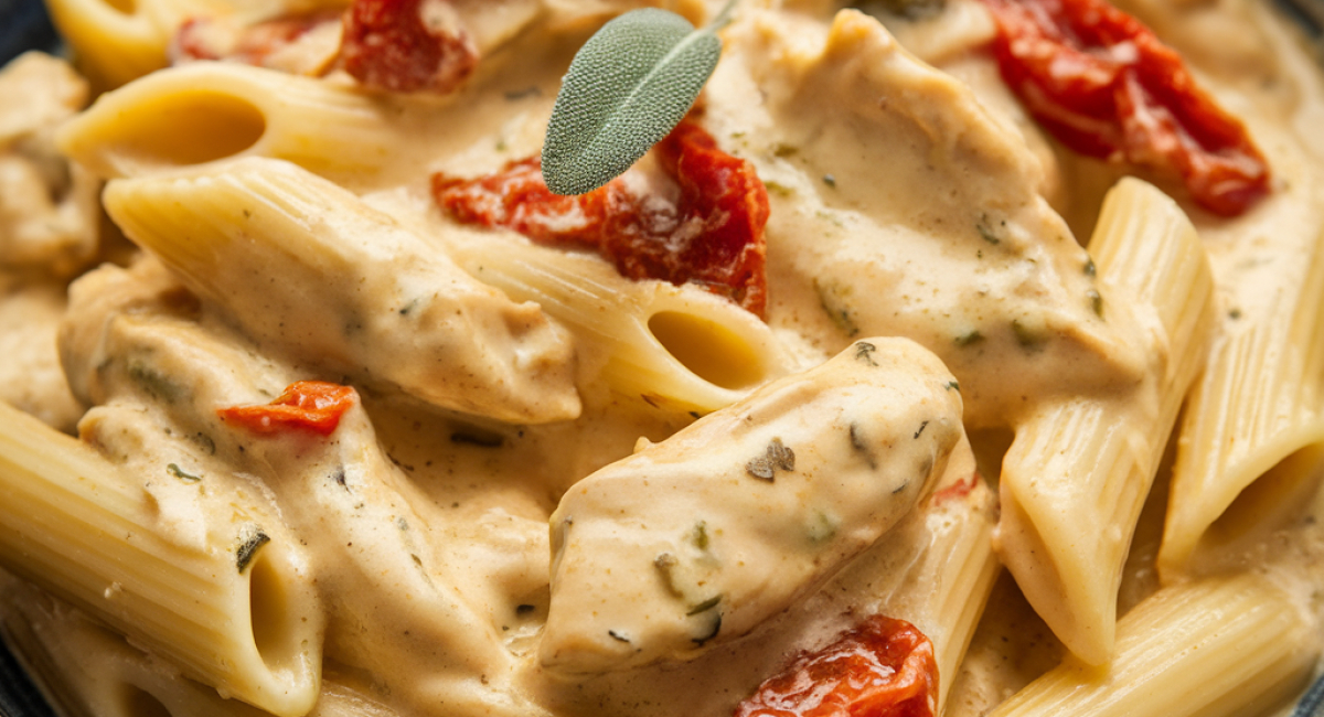 Silky Chicken Pasta in a Creamy Saucee