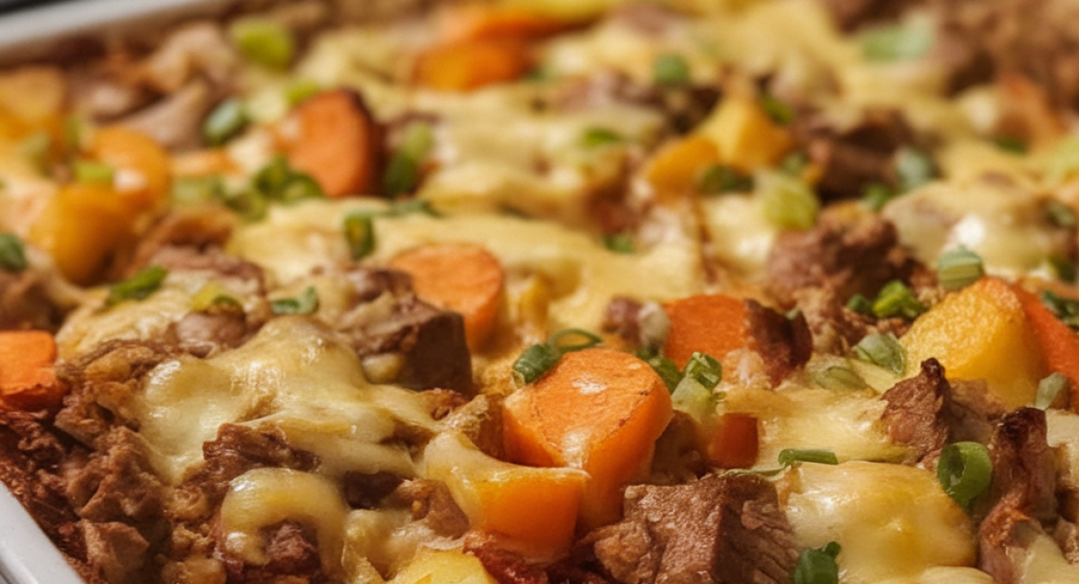 Hearty Holiday Beef and Veggie Bake