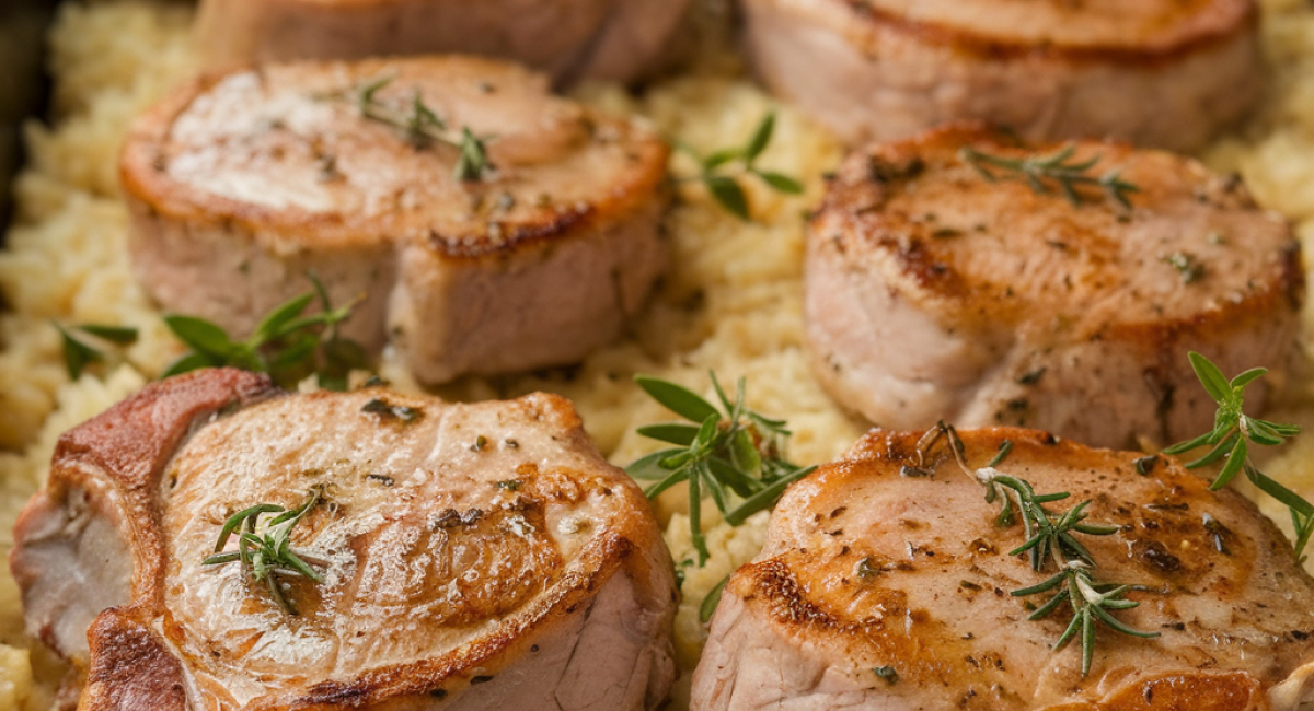 Pork Chops & Rice Casserole