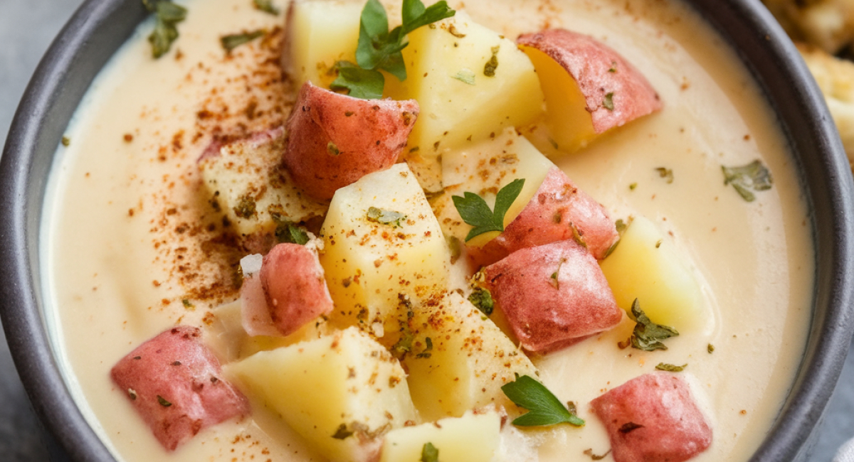 Roasted Garlic Potato Soup