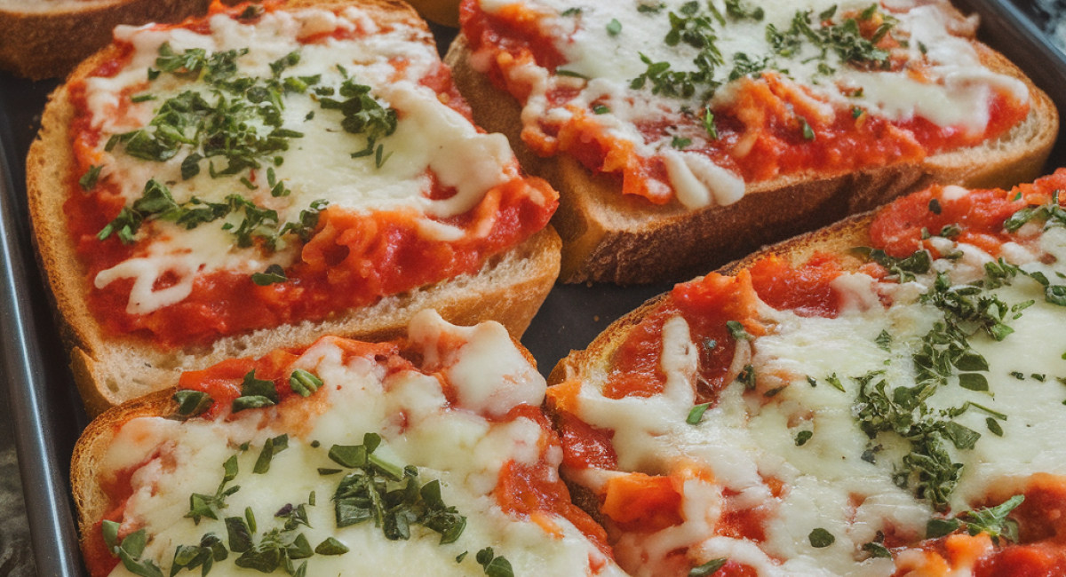 Garlic Toast Pizzas Recipe