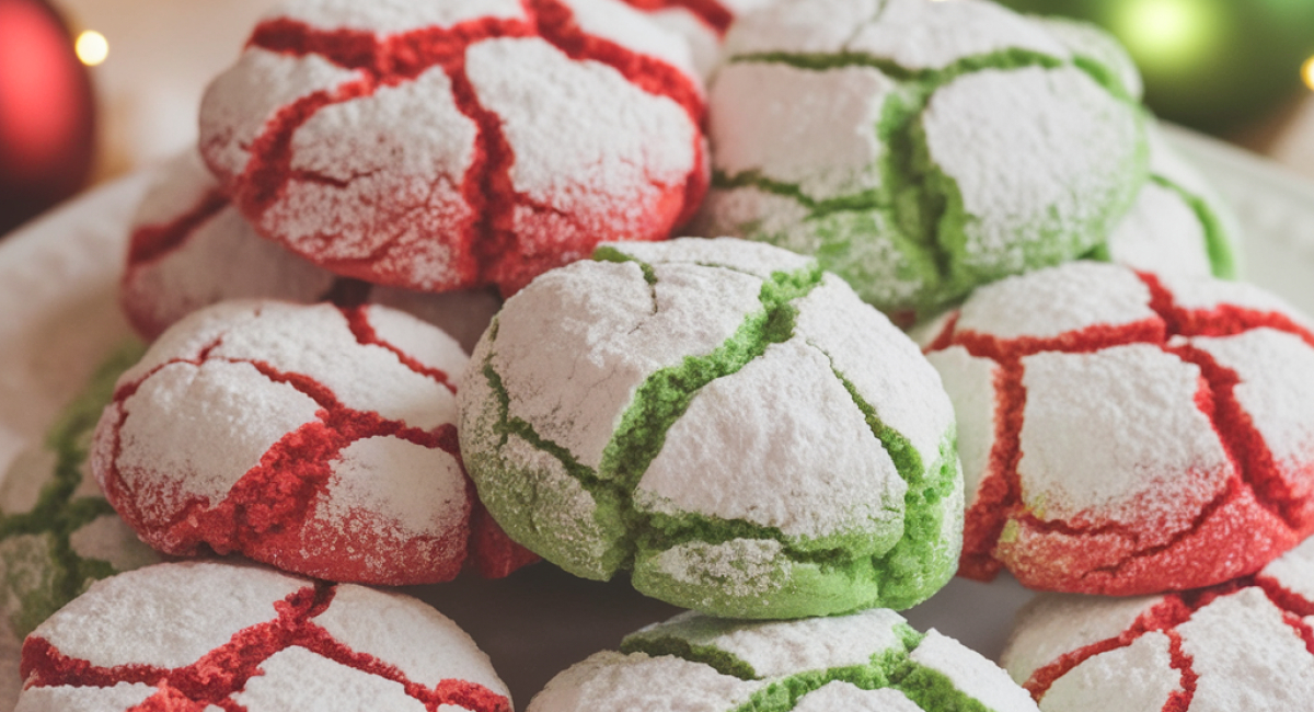 Christmas Crinkle Cookies 