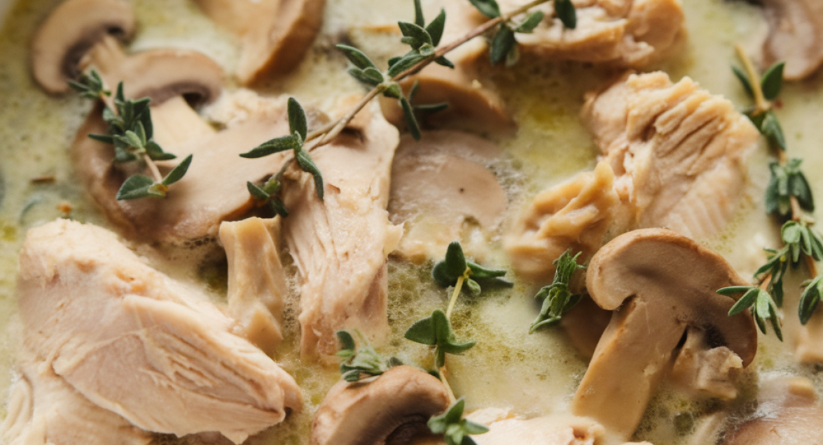 Creamy Mushroom Chicken and Wild Rice Soup