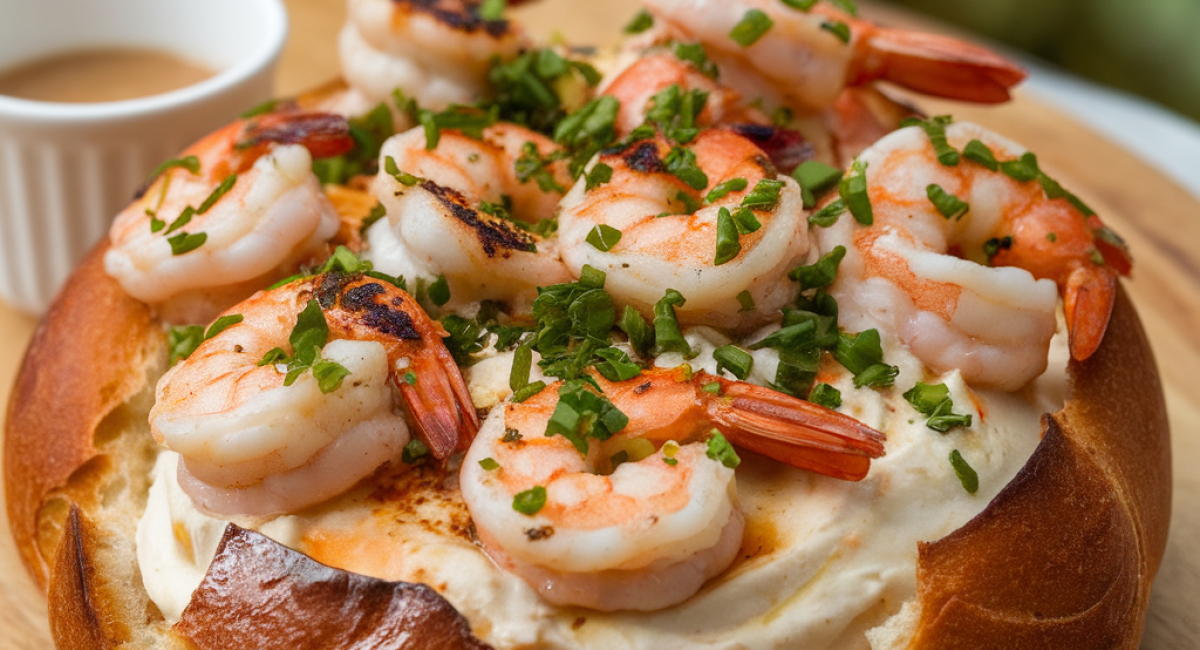 Stuffed Seafood Soup Bread Bowl