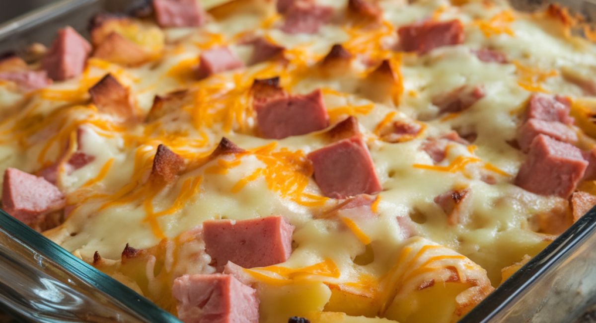 Cheesy Ham and Potato Casserole