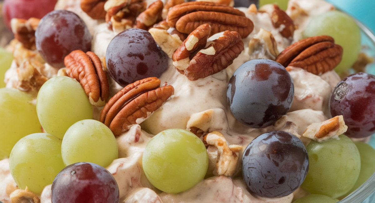 Grape Salad with Brown Sugar & Pecans 