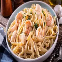 Creamy Shrimp Fettuccine Pasta With Homemade Alfredo Sauce