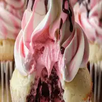 Heavenly Neapolitan Cream Cupcakes