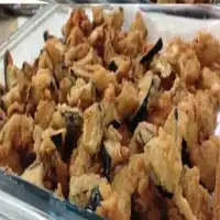 Berinjela Frita em Cubos Bem Sequinha