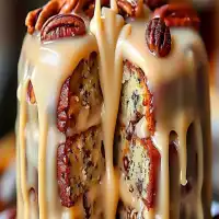 Banana Pecan Caramel Layer Cake