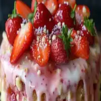 Strawberry Earthquake Cake 