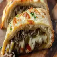 Philly Cheesesteak Stromboli