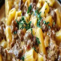 Creamy Slow Cooker Beef Pasta