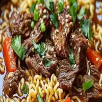 Slow Cooker Beef Ramen Noodles