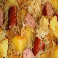 Polish Sausage, Sauerkraut, and Potatoes