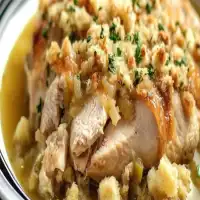 4-Ingredient Slow Cooker Chicken with Stuffing