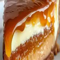 Luxueux cheesecake aux pommes et au caramel !