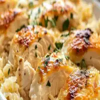 No Peek Chicken Rice Casserole