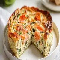 Quiche aux poireaux et au saumon fumé!