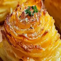 Millefeuille de pommes de terre croustillantes au parmesan