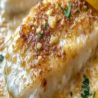 Dos de cabillaud à la crème de parmesan au citron