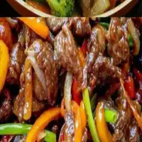 Tirinhas de carne chinesa ao molho especial que fica macia e suculenta