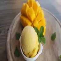 Helado de mango.