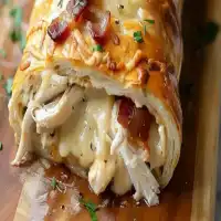 Chicken Bacon Ranch Stromboli