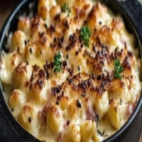 Gratin de Coquillettes à la Raclette et Viande Hachée