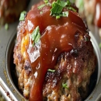 Cheesy Stuffed Meatloaf Bites