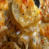 Cheesy Garlic Scalloped Potatoes