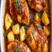 Baked Pineapple BBQ Chicken Breast