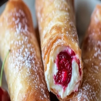 Cherry Cheesecake Egg Rolls