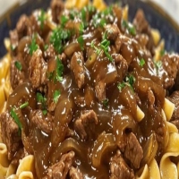 French onion beef and noodles 