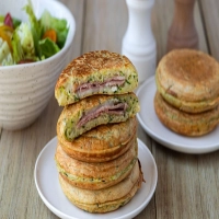 Pancakes Gourmands à la Courgette, Chèvre et Jambon