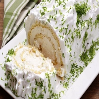 Bûche de Noël Roulée Façon Tarte Citron Meringuée