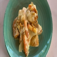 Quand je fais du poulet avec des pommes de terre comme ça, tout le monde me demande la recette !