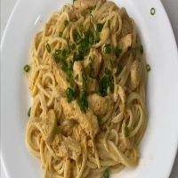 Quando faço frango e macarrão assim, todo mundo me pede a receita!