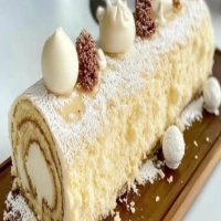 Bûche Chocolat Blanc Raffallo