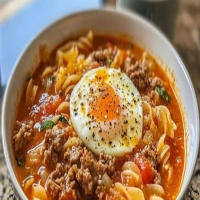 Tomato Egg and Beef Noodle Soup Recipe